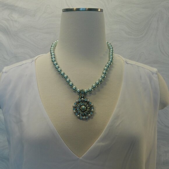 Heidi Daus Relaxed and Refined Beaded Crystal Drop Necklace & Earring - Picture 2 of 13